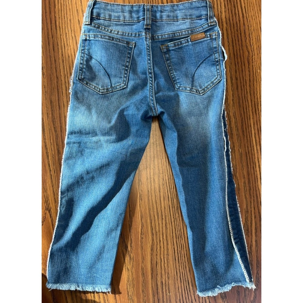 Joes Jeans Girls‎ Size 7 Blue Denim Frayed Side Stripe Slim Jeans *see note* - Picture 4 of 16